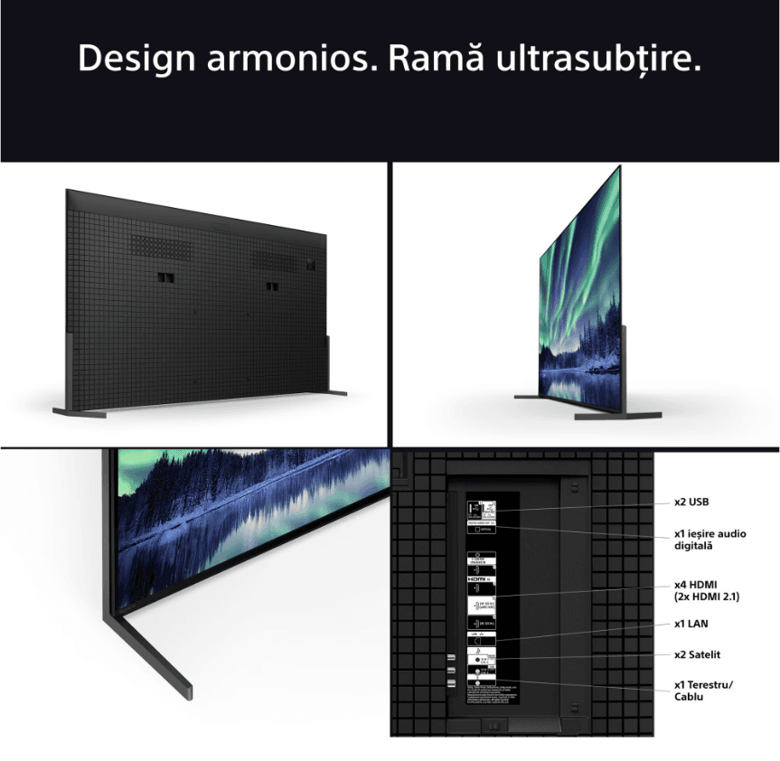 Televizor Sony BRAVIA 8M2 OLED 55XR8M2, 139 cm, Smart Google TV, 4K Ultra HD, 100 Hz, Clasa F