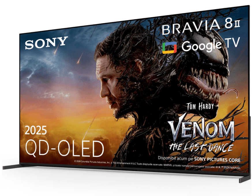 Televizor Sony BRAVIA 8M2 OLED 65XR8M2, 164 cm, Smart Google TV, 4K Ultra HD, 100 Hz, Clasa F