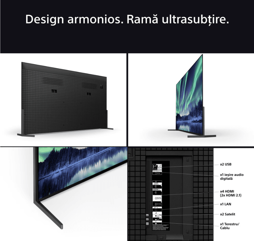Televizor Sony BRAVIA 8M2 OLED 65XR8M2, 164 cm, Smart Google TV, 4K Ultra HD, 100 Hz, Clasa F