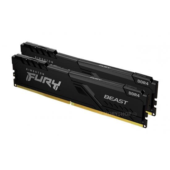 Memorie RAM Kingston DDR4 32GB 3200Mhz CL16 1.35V Dual Channel Kit Fury Beast RGB Black XMP