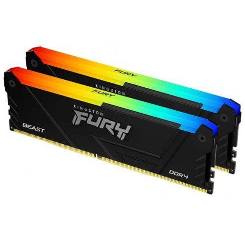 Memorie RAM Kingston DDR4 32GB 3200Mhz CL16 1.35V Dual Channel Kit Fury Beast Black RGB XMP