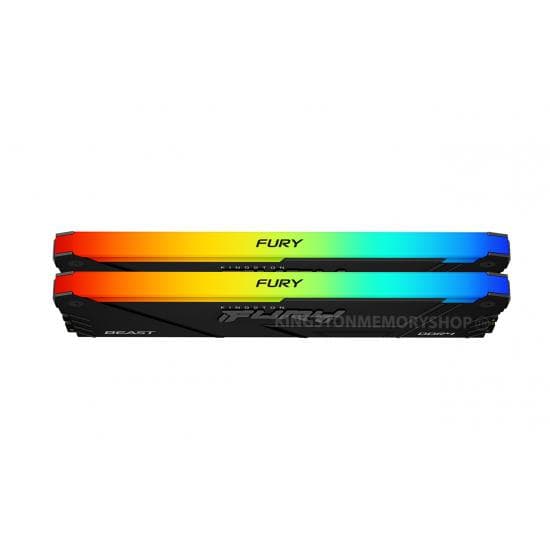 Memorie RAM Kingston DDR4 32GB 3200Mhz CL16 1.35V Dual Channel Kit Fury Beast Black RGB XMP