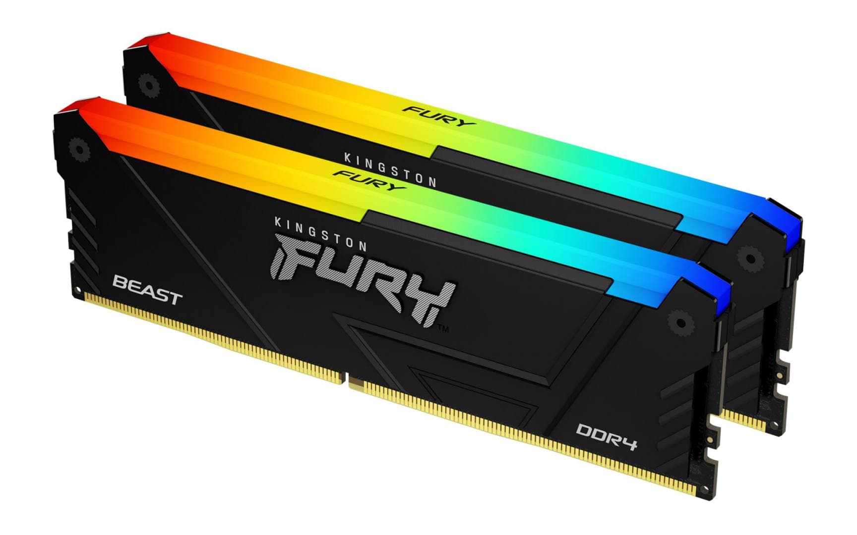 Memorie RAM Kingston DDR4 16GB 3600MHz CL17 1.35V Dual Channel Kit Fury Beast RGB Black XMP
