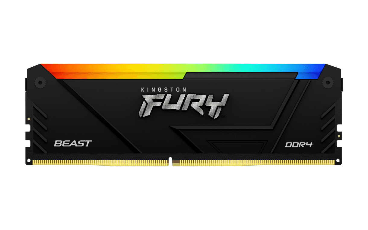 Memorie RAM Kingston DDR4 8GB 3600Mhz CL17 1.35V Fury Beast RGB Black XMP