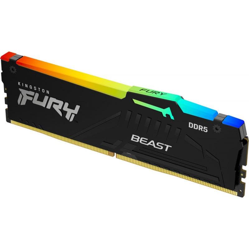 Memorie RAM Kingston DDR5 32GB 5200MHz CL40 1.25V Dual Channl Kit Fury Beast Black RGB XMP