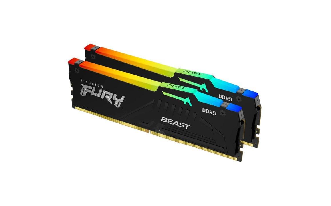 Memorie RAM Kingston DDR5 64GB 6000MHz CL36 1.35V Dual Channel Kit Fury Beast Black RGB EXPO