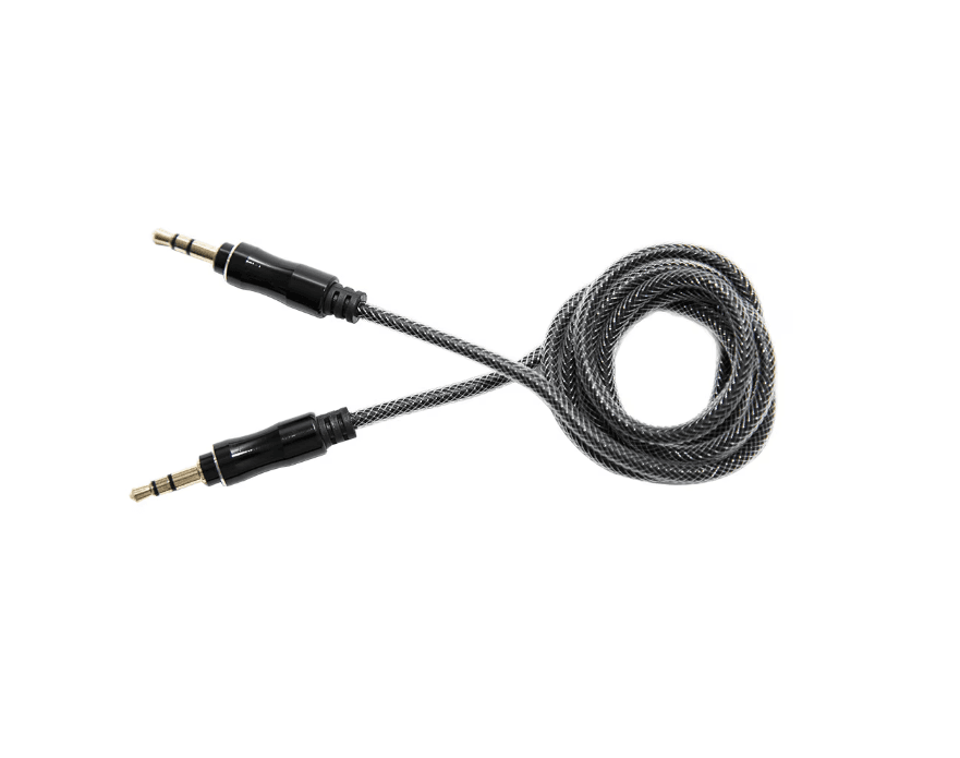 Cablu Audio Lemontti , conectivitate Jack 3.5mm, lungime 1m, (impletitura textila, protectie metalica), Negru