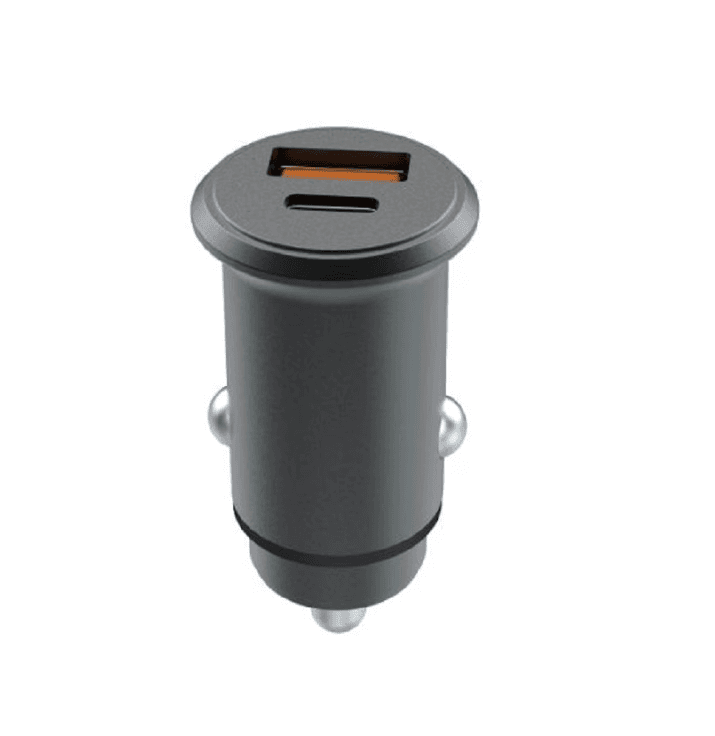 Incarcator auto Lemontti Super Fast Charge 65W 2 porturi PD Type-C 65W + USB-A QC 3.0, Negru
