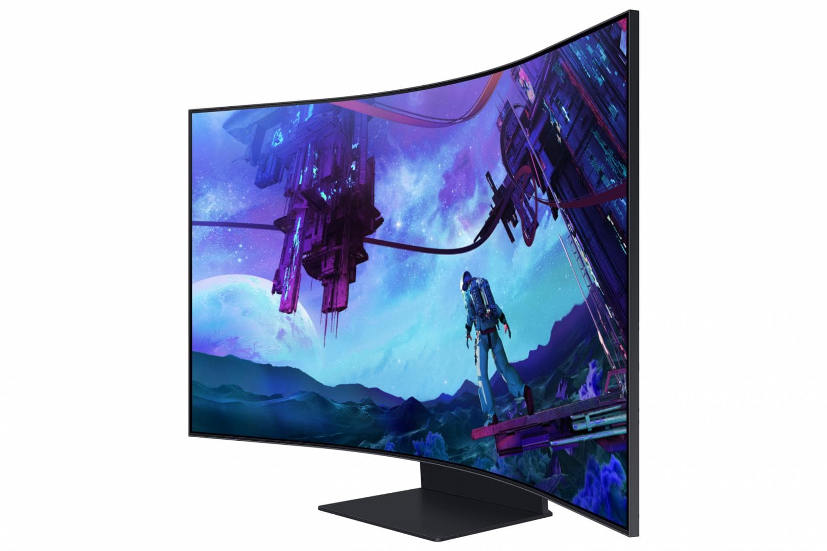 Monitor Samsung 55" LS55CG970NUXDU, Curvature: 1000R, Diagonal (inch): 55, Diagonal (cm): 139.7, Aspect ratio: 16:9, Panel: VA, Resolution: 3840x2160, Refresh Rate: 165Hz, Response time GtG: 1ms, Brightness (max): 600 cd/m², Viewing angle: 178°/178°, Color Gamut Type: DCI, Color Gamut Coverage: 95%