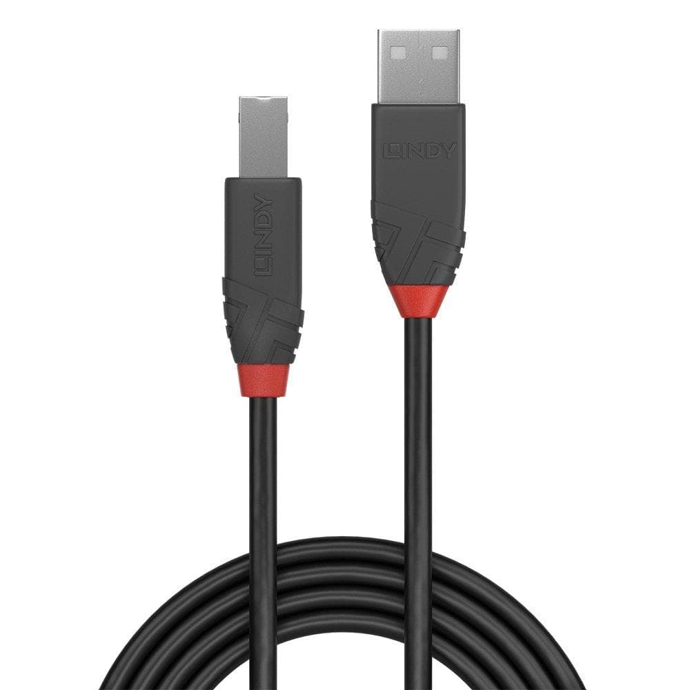 Cablu transfer Lindy LY-36673, USB 2.0 Type A to B, 2m, Anthra Line