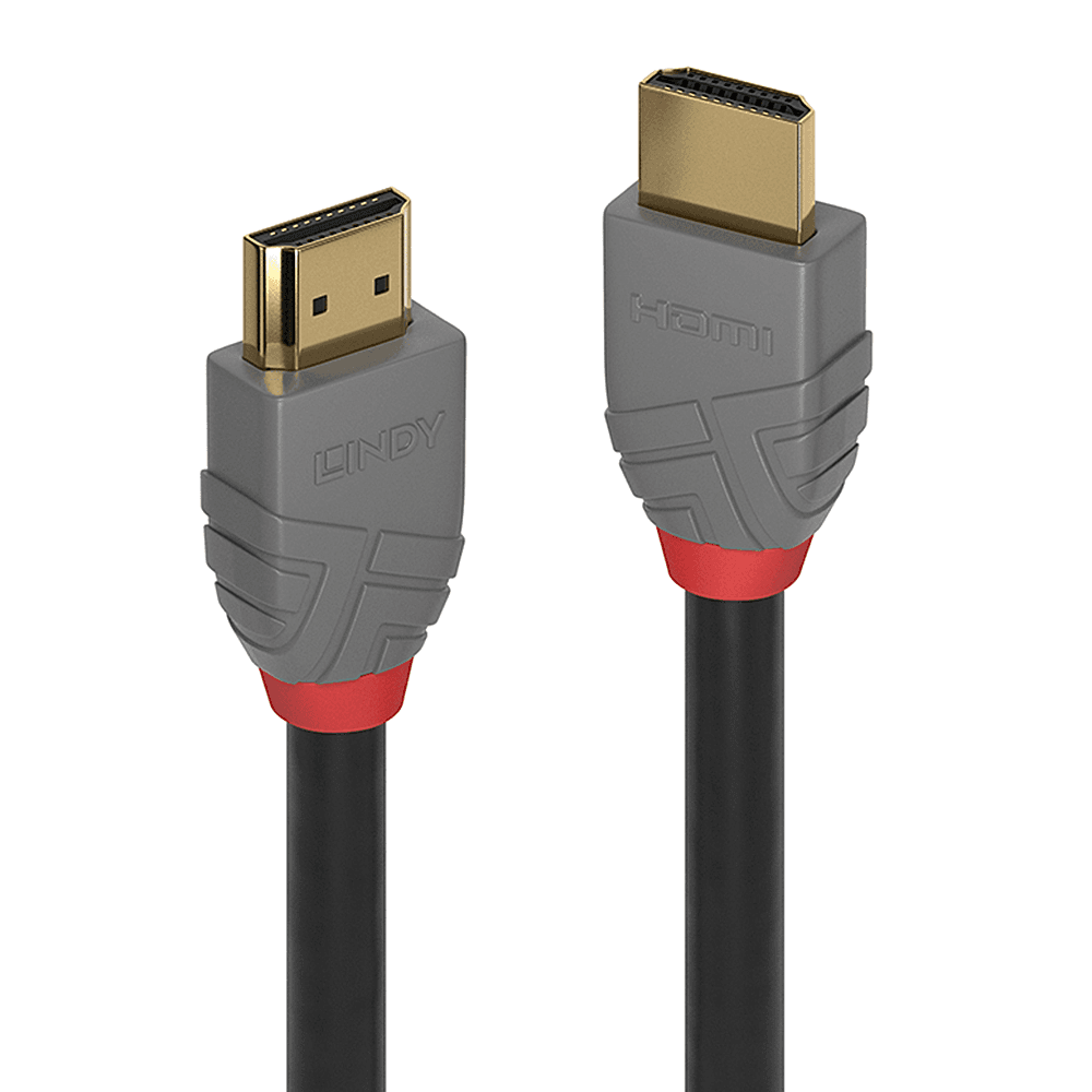 Cablu Lindy 0.5m High Speed HDMI, latime de banda suportata 18Gbps, rezolutie maxima 4096x2160@60Hz 4:4:4 8bit,  Anthra