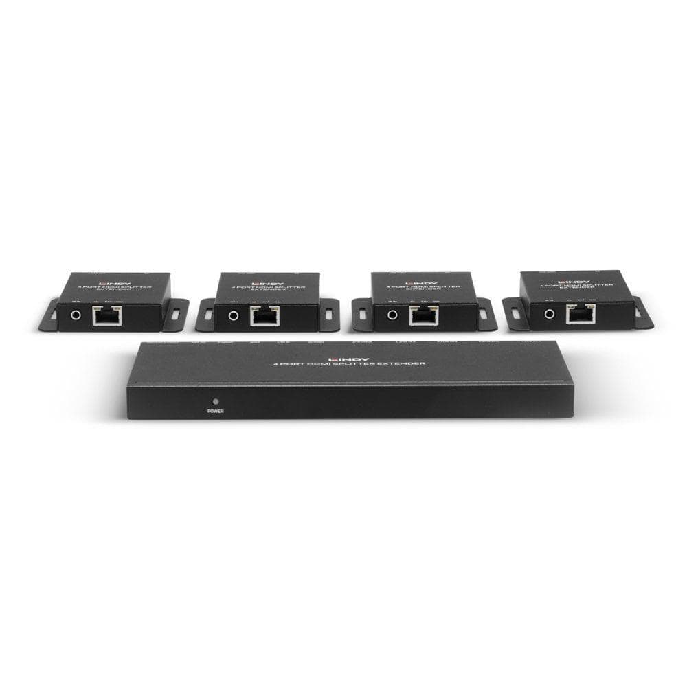 Lindy 50m Cat.6 4 Port HDMI & IR Splitter Extender with Loop Out  Description  An advanced Splitter Extender that extends and distributes HDMI & IR signals to 4 displays at distances of up to 50m Supports resolutions up to Full HD 1920x1080 @60Hz 4:4:4 8bit, including 3D Features a loop-through HDMI
