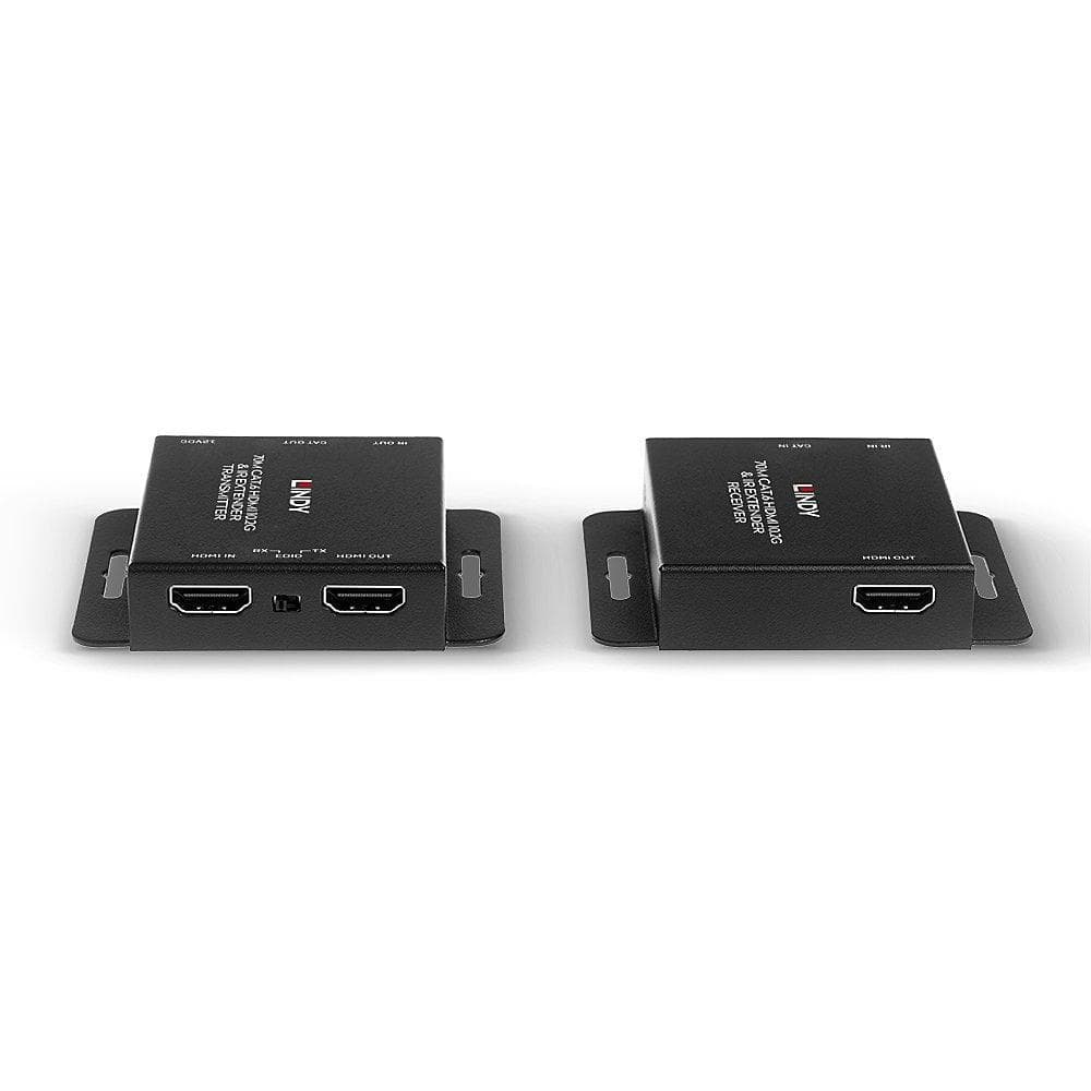 Lindy 50m Cat.6 HDMI & IR Extender with Loop Out  Description  Extends HDMI & IR Signals up to 70m using a single Cat.6 Cable Supports resolutions up to 3840x2160@30Hz 4:4:4 8bit Features a loop-through HDMI output on the Transmitter for local monitoring Supports power over Cable, only a single