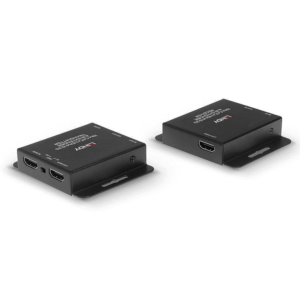 Lindy 50m Cat.6 HDMI & IR Extender with Loop Out  Description  Extends HDMI & IR Signals up to 70m using a single Cat.6 Cable Supports resolutions up to 3840x2160@30Hz 4:4:4 8bit Features a loop-through HDMI output on the Transmitter for local monitoring Supports power over Cable, only a single