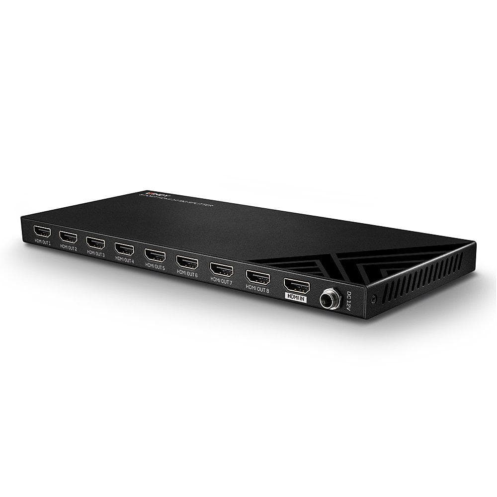 Splitter Lindy 8 Port HDMI 2.0, latime de banda suportata 18Gbps, rezolutie maxima 3840x2160@60Hz 4:4:4 8bit, negru