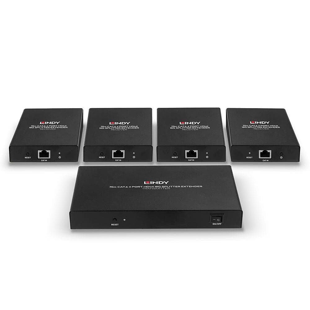 Lindy 70m 4 Port Cat6 HDMI 4K60 Split/Ex