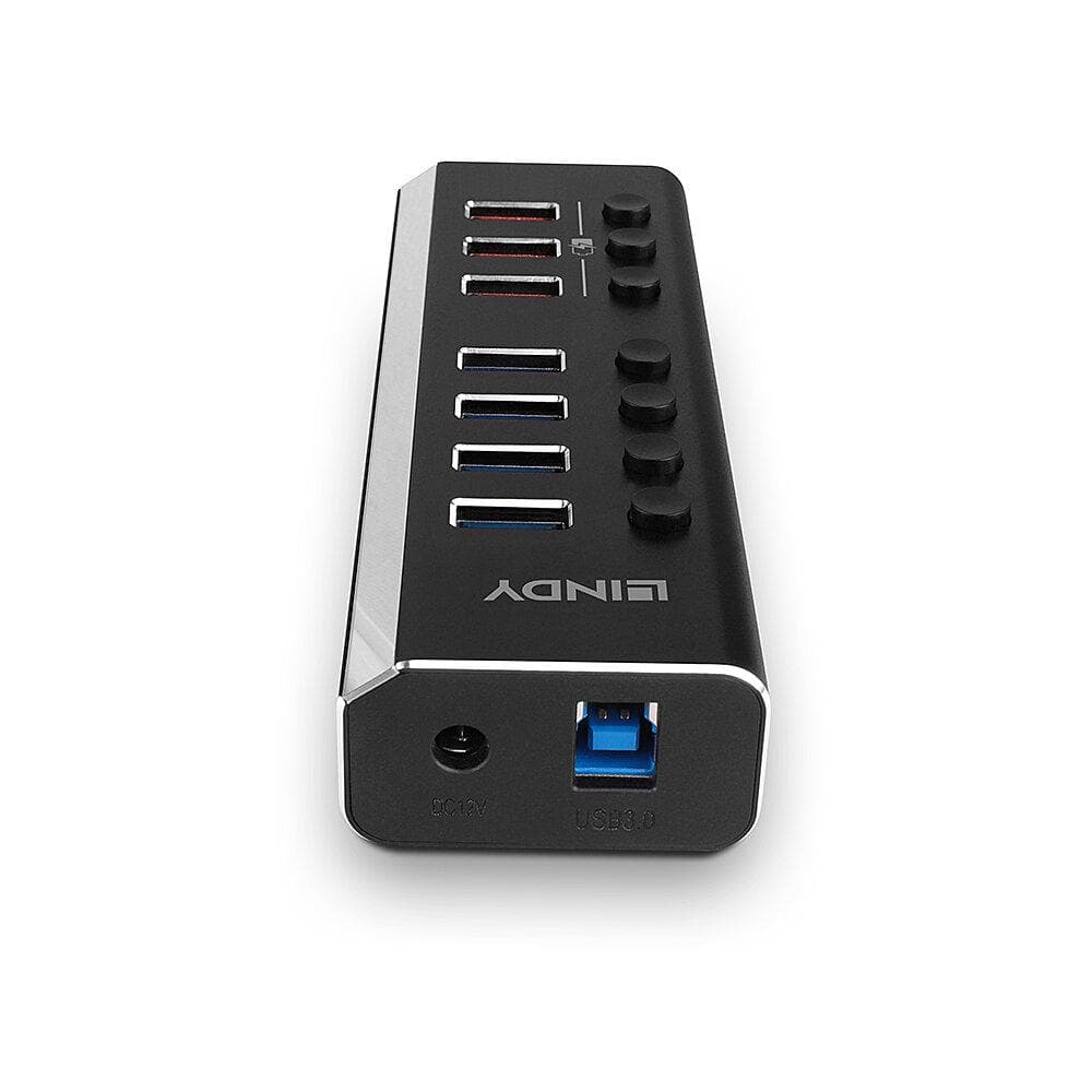 Hub Lindy 7x porturi USB 3.0,dintre care 3x porturi USB QuickCharge,