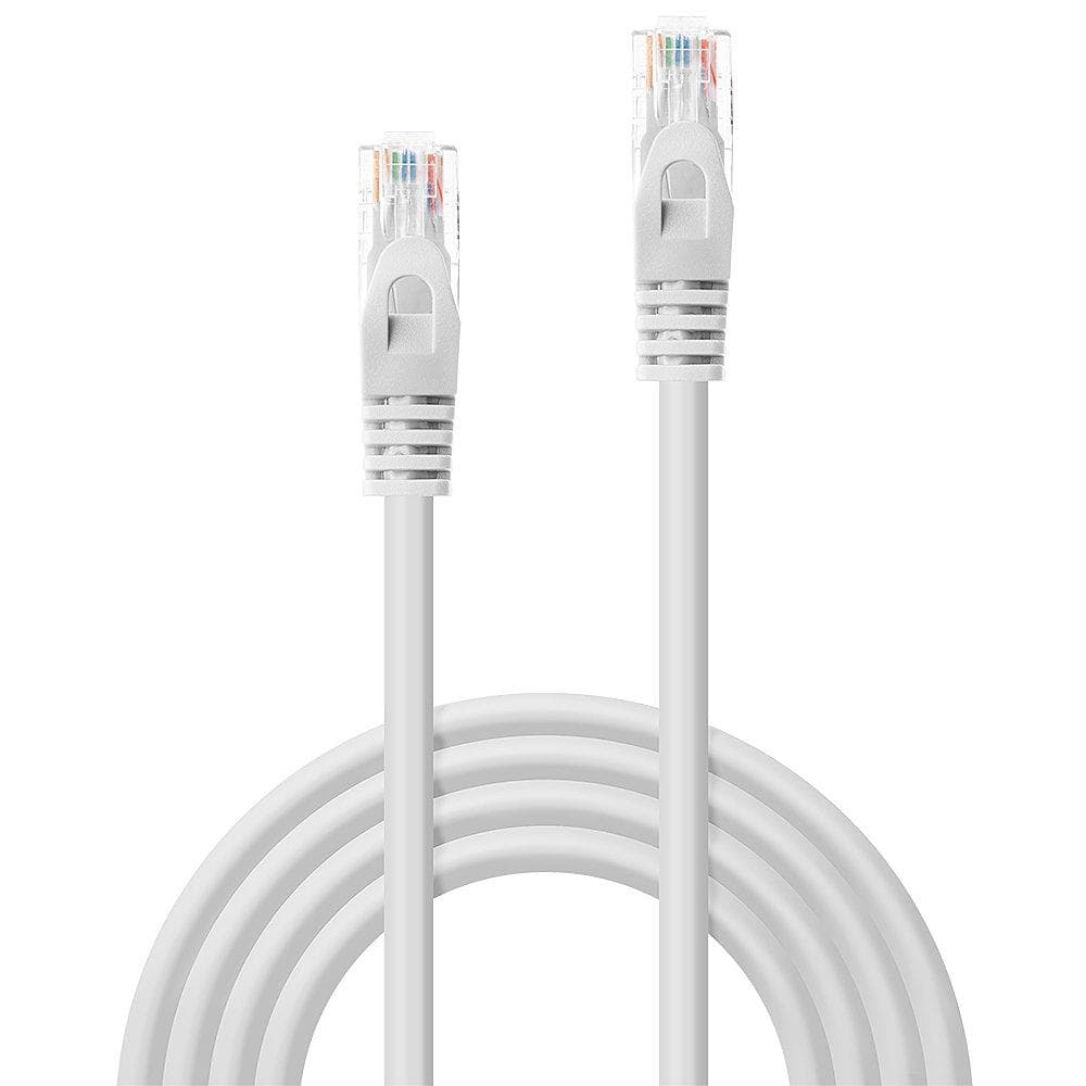 Cablu de retea Lindy 2m Cat.6 U/UTP, alb