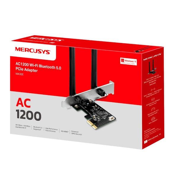 Mercusys AC1200 Wi-Fi Bluetooth PCIe Adapter