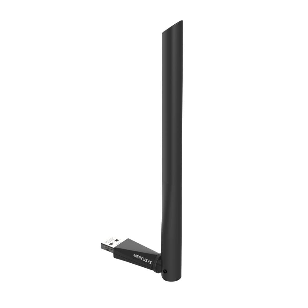 Adaptor Mercusys USB Dual Band High Gain AC1300, Standarde Wireless: IEEE 802.11 a/n/ac 5 GHz, IEEE 802.11 b/g/n 2.4 GH, Rata semnal:  5 GHz 867 Mbps, 2.4 GHz 400 Mbps, Interfata: USB 2.0,  1 antenă externă High Gain 5dBi.