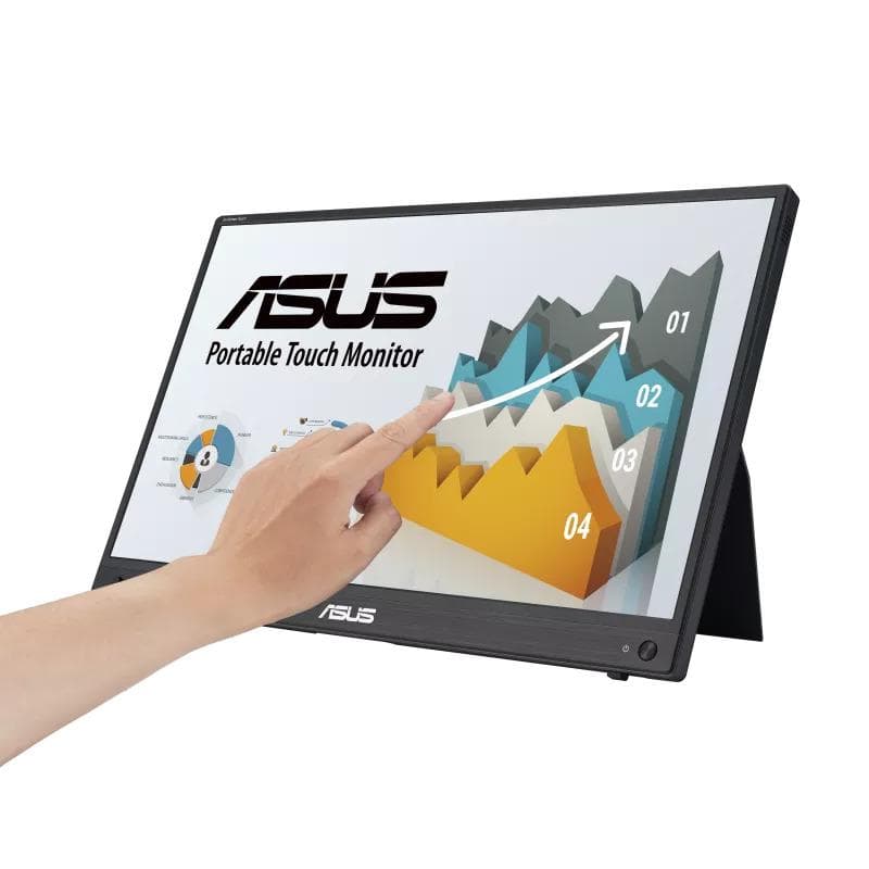 Monitor Asus 15.6" MB16AHT, Touch: P-Cap, Diagonal (inch): 15.6, Diagonal (cm): 39.6, Aspect ratio: 16:9, Panel: IPS, Resolution: 19 20x1080, Refresh Rate: 60Hz, Response time GtG: 5ms, Brightness (max): 250 cd/㎡, Contrast (static) : 700:1, Viewing angle: 170º(R/L), 170º(U/D), Speakers: 2Wx2, Tilt