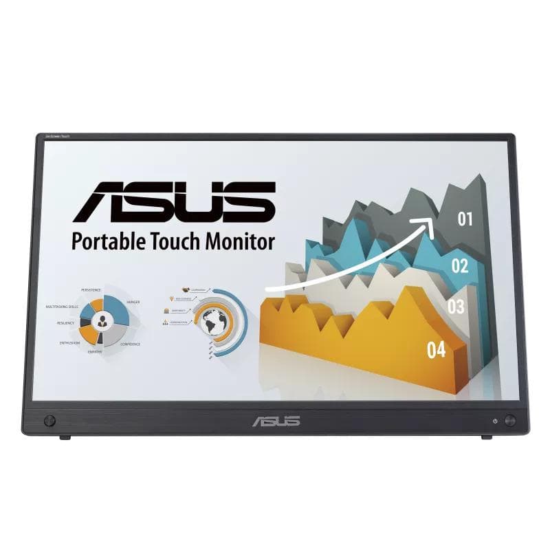 Monitor Asus 15.6" MB16AHT, Touch: P-Cap, Diagonal (inch): 15.6, Diagonal (cm): 39.6, Aspect ratio: 16:9, Panel: IPS, Resolution: 19 20x1080, Refresh Rate: 60Hz, Response time GtG: 5ms, Brightness (max): 250 cd/㎡, Contrast (static) : 700:1, Viewing angle: 170º(R/L), 170º(U/D), Speakers: 2Wx2, Tilt