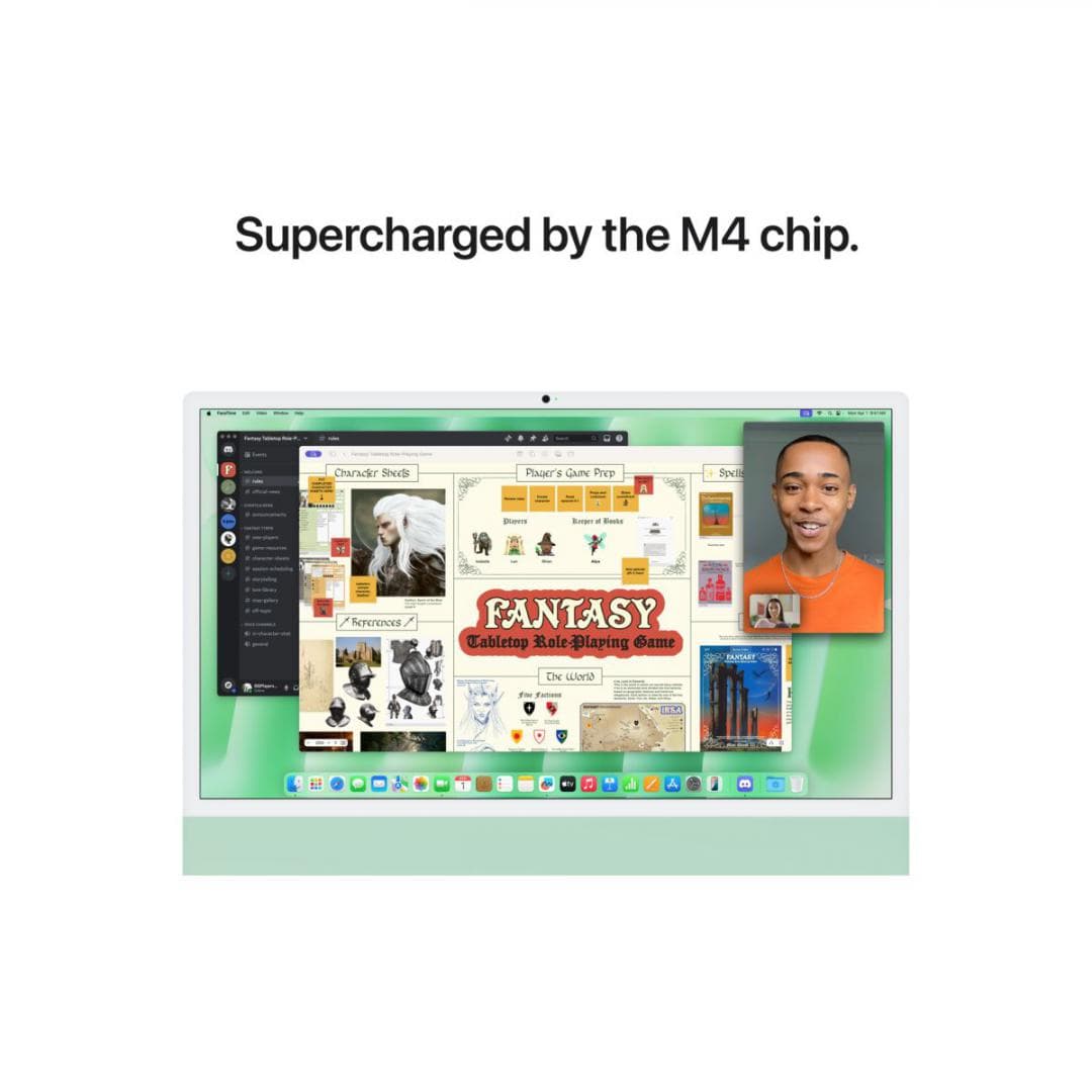 Apple iMAC 24" Retina 4.5k/ Apple M4 (CPU 10-core, GPU 10-core, Neural Engine16-core)/24GB/512GB - Green - INT KB (2024)