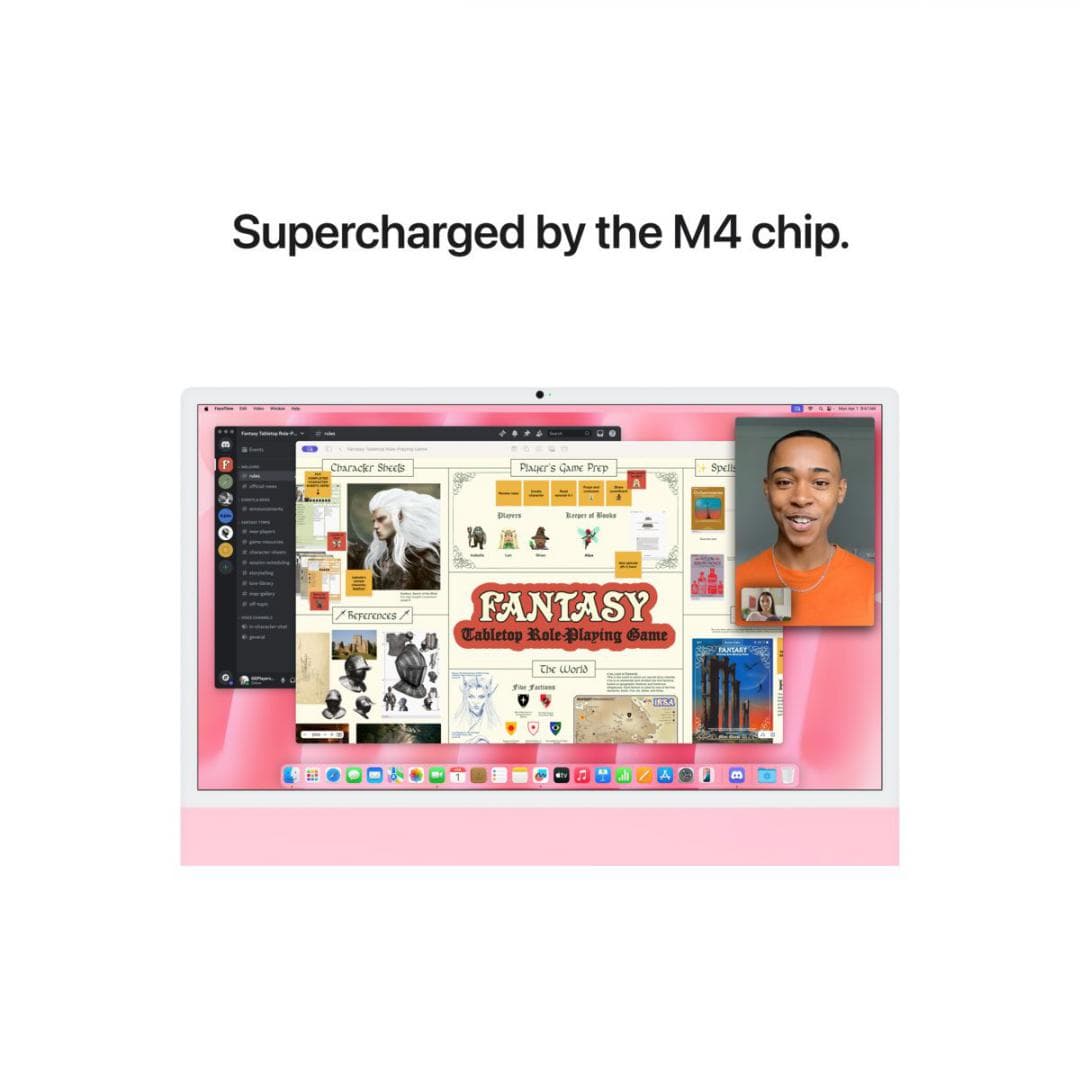 Apple iMAC 24" Retina 4.5k/ Apple M4 (CPU 10-core, GPU 10-core, Neural Engine16-core)/24GB/512GB - Pink - INT KB (2024)