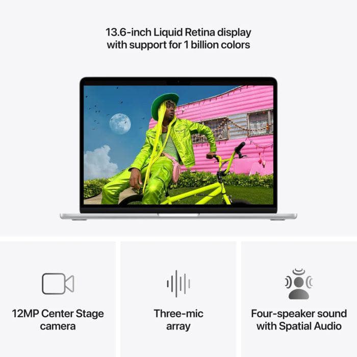 MacBook Air 13.6" Retina/Apple M5 (CPU 10-core, GPU 10-core, NeuralEngine16-core)/16GB/1TB - Silver - INT KB (No Adapter) - 2026