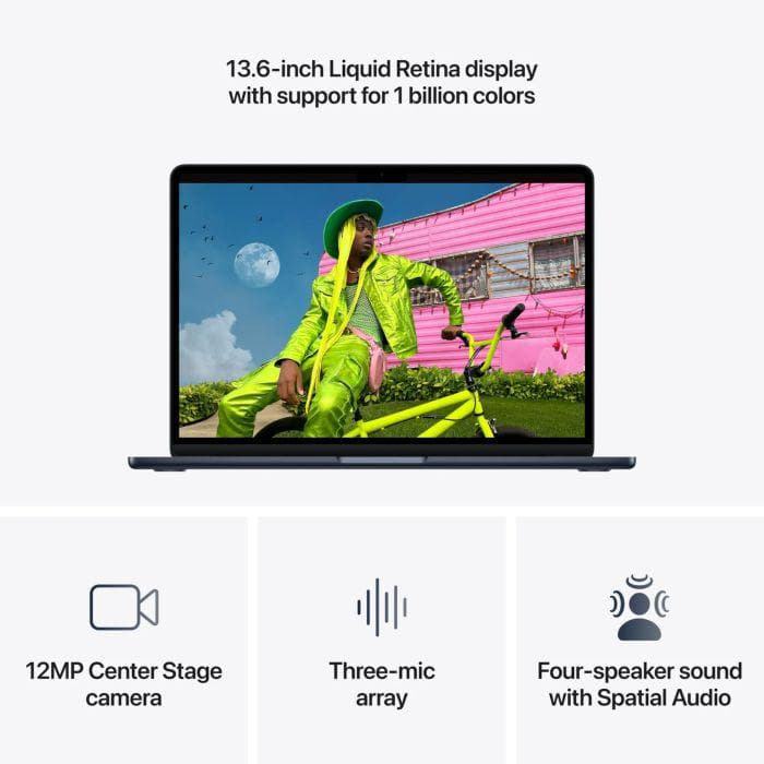 MacBook Air 13.6" Retina/Apple M5 (CPU 10-core, GPU 10-core, NeuralEngine16-core)/16GB/1TB - Midnight - INT KB (No Adapter) - 2026