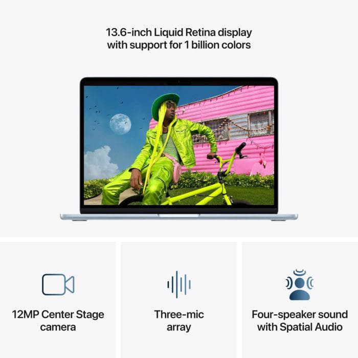MacBook Air 13.6" Retina/Apple M5 (CPU 10-core, GPU 10-core, NeuralEngine16-core)/24GB/1TB - Sky Blue - INT KB (No Adapter) - 2026