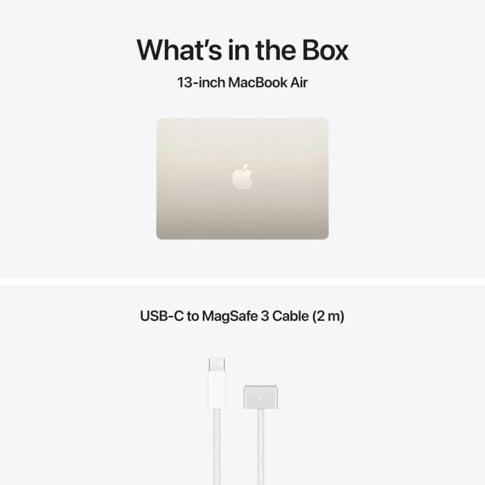 MacBook Air 15.3" Retina/Apple M5 (CPU 10-core, GPU 10-core, NeuralEngine16-core)/16GB/512GB - Starlight - INT KB (No Adapter) - 2026