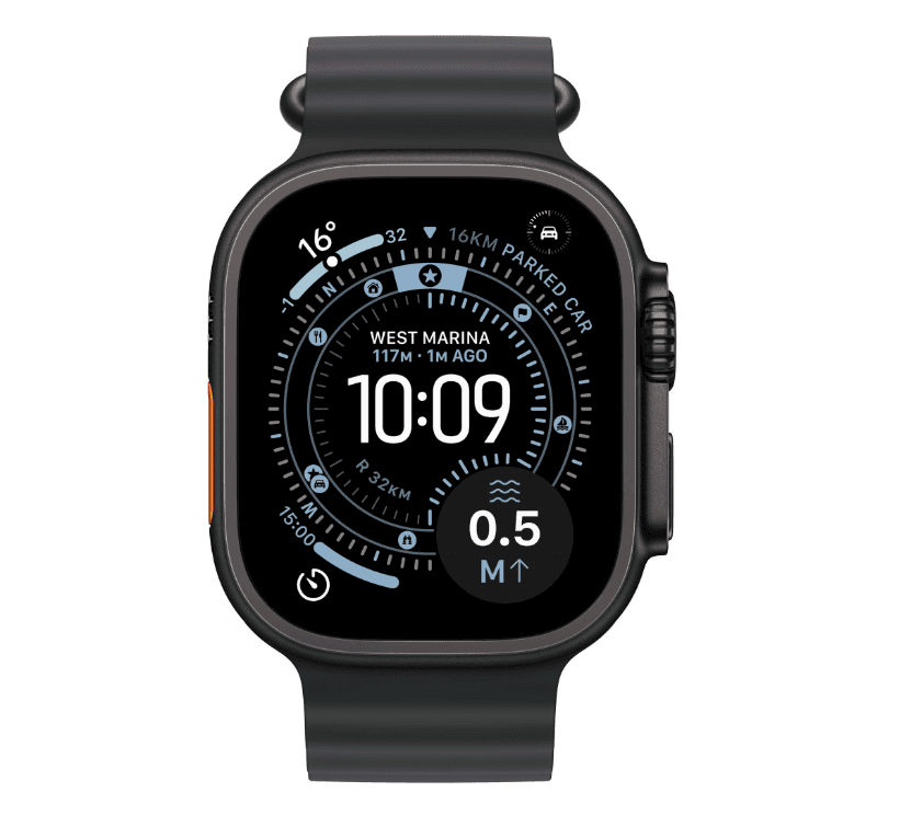 Apple Watch Ultra 3 GPS + Cellular 49mm Black Titanium Case with Black Ocean Band
