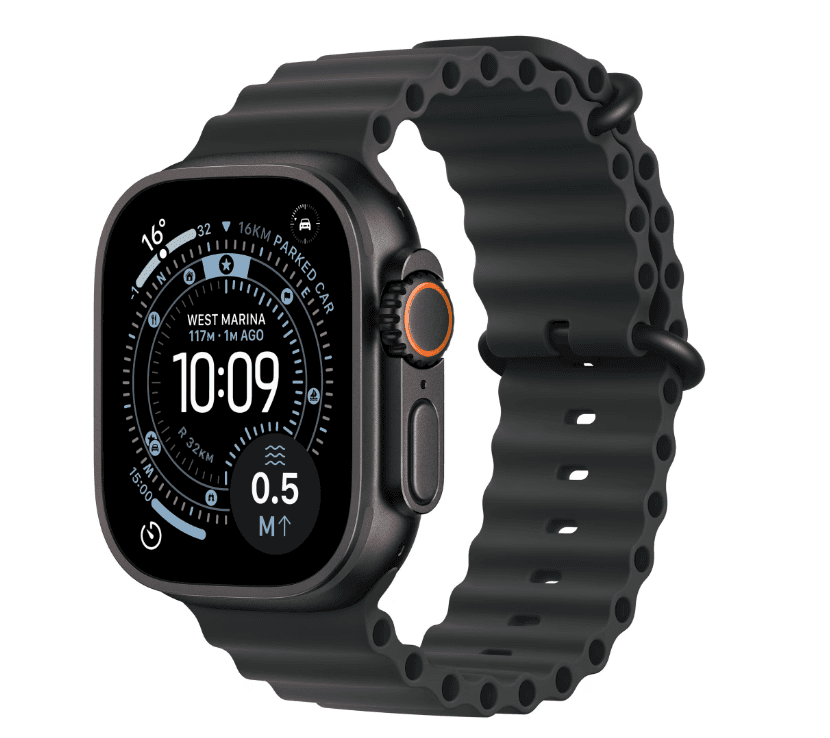 Apple Watch Ultra 3 GPS + Cellular 49mm Black Titanium Case with Black Ocean Band