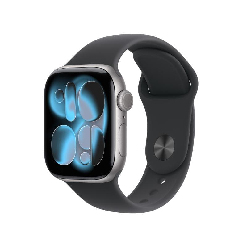 Apple Watch Series 11 GPS + Cellular 42mm Space Grey Aluminium Case with Black Sport Band - M/L
