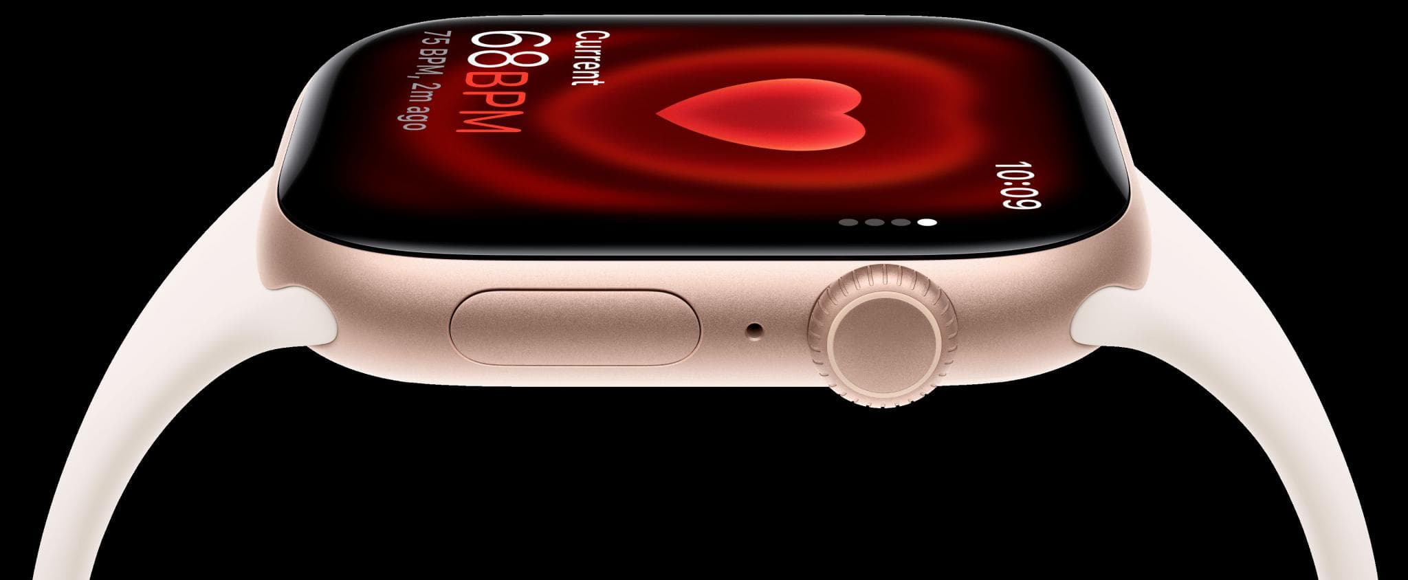 Apple Watch Series 11 GPS + Cellular 42mm Rose Gold Aluminium Case with Light Blush Sport Band - M/L