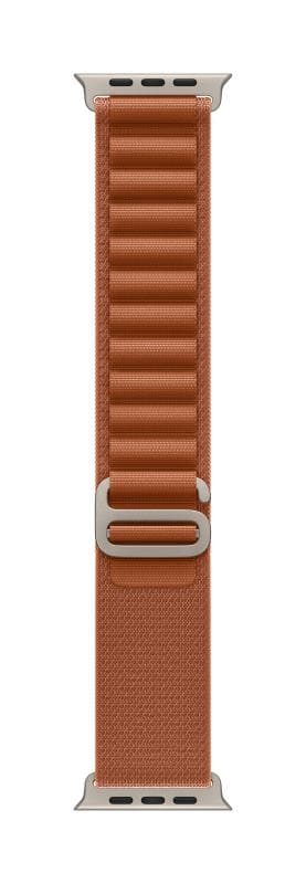 Apple Watch 49mm Terra Cotta Alpine Loop - Small - Natural Titanium Finish