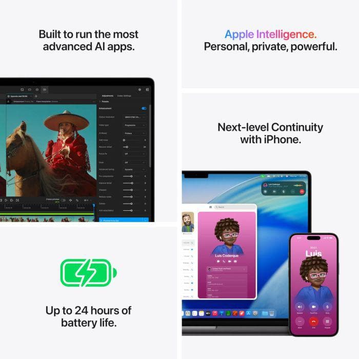 MacBook Pro 14.2"/Apple M5 Pro (CPU 15-core, GPU 16-core, Neural Engine 16-core)/24GB/1TB - Space Black - INT KB (No Adapter) - 2026
