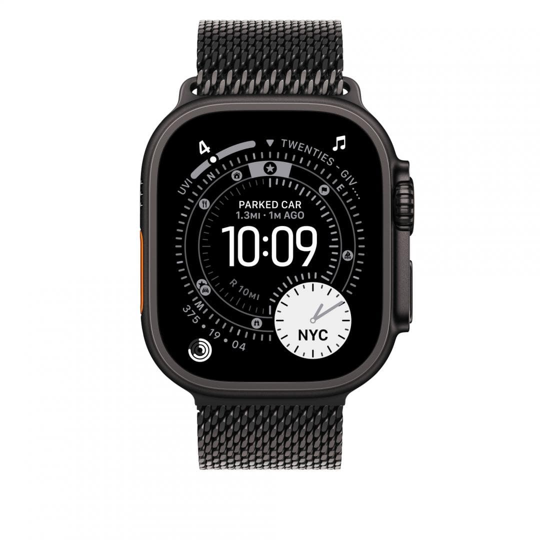 Apple Watch 49mm Black Titanium Milanese Loop - Small