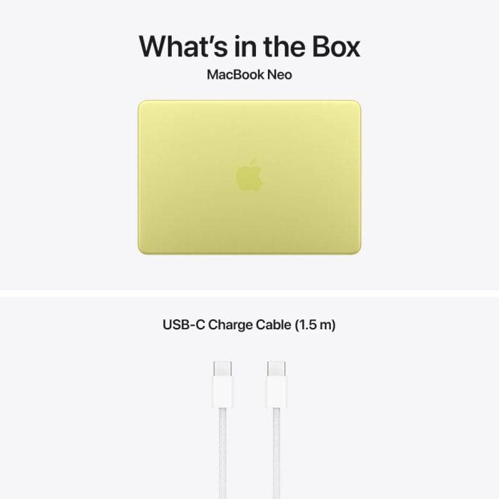 MacBook Neo 13" Retina/Apple A18 Pro (CPU 6-core, GPU 5-core, NeuralEngine16-core)/8GB/512GB - Touch ID - Citrus - INT KB (No Adapter) - 2026