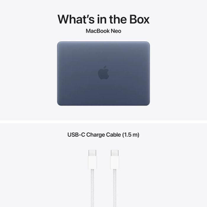 MacBook Neo 13" Retina/Apple A18 Pro (CPU 6-core, GPU 5-core, NeuralEngine16-core)/8GB/512GB - Touch ID - Indigo - INT KB (No Adapter) - 2026