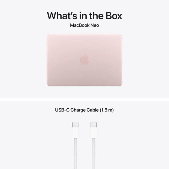 MacBook Neo 13" Retina/Apple A18 Pro (CPU 6-core, GPU 5-core, NeuralEngine16-core)/8GB/512GB - Touch ID - Blush - INT KB (No Adapter) - 2026