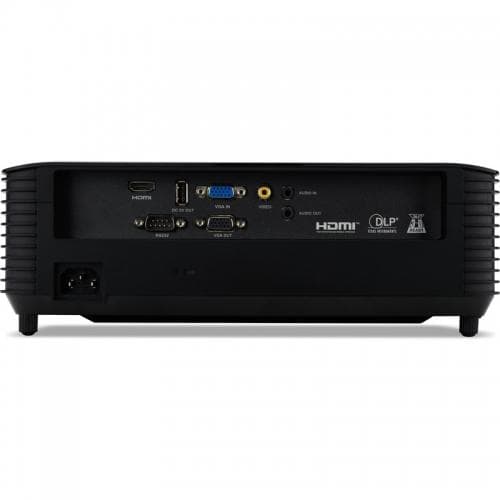 Videoproiector Acer X129H, XGA 1024* 768, up to WUXGA 1920* 1200, 4.800 lumeni/ 3840 lumeni ecomode, 4:3/ 16:9, 20.000:1, dimensiune maxima imagine 300", distanta maxima de proiectie 11.8 m, boxa 3W, lampa 6.000 ore/ 15.000 ore exteme eco, 27 dB, 2.8 kg, D-sub, HDMI, PC audio in/ out, Composite
