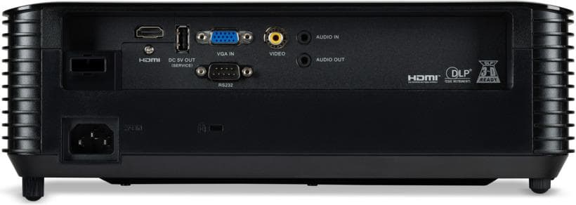 Proiector Acer X1228i, DLP 3D ready, XGA 1024* 768, up to WUXGA 1920* 1200, 4800 lumeni, 4:3/ 16:9, 20.000:1, zoom 1.1, dimensiune maxima imagine 300", distanta maxima de proiectie 11.8 m, boxa 3W, lampa 6.000 ore/ 15.000 ore extreme eco, 27-35 dB, greutate 2.75 kg, D-sub, HDMI, PC audio in/ out