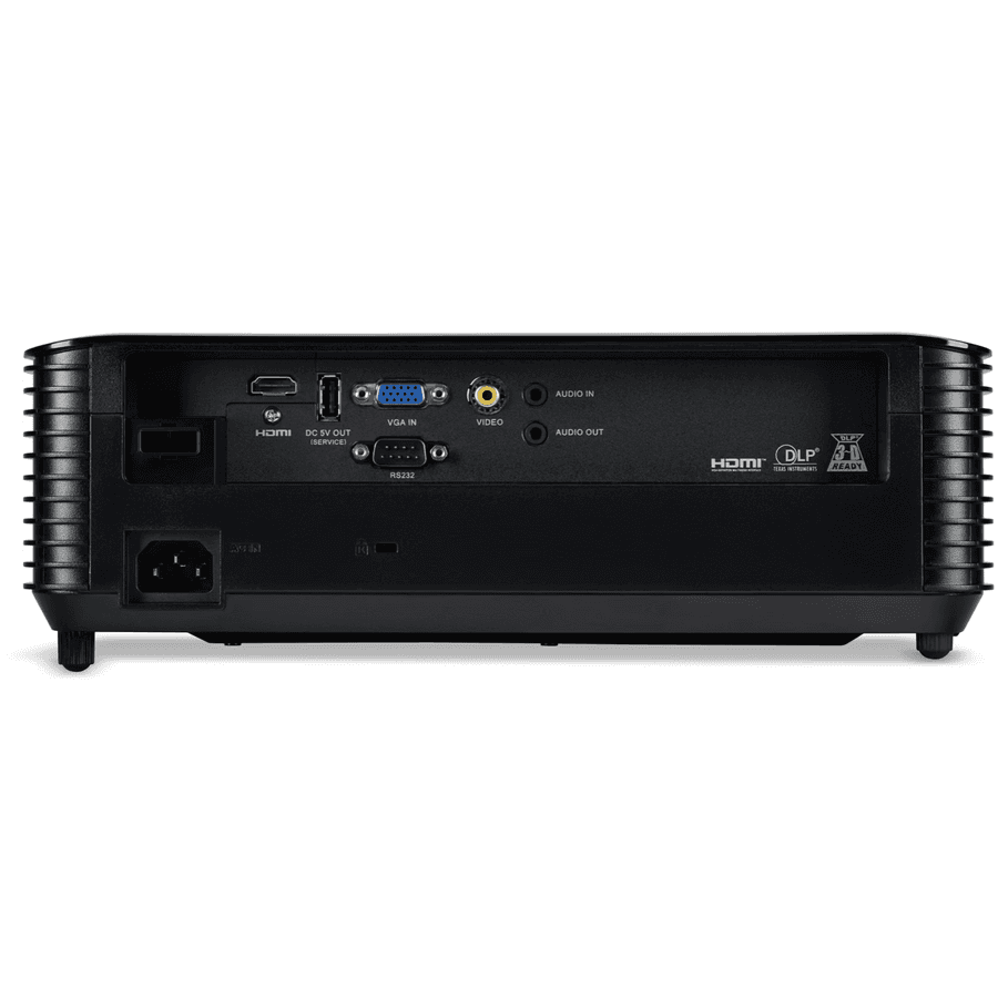 Videoproiector Acer X1228, XGA 1024* 768, up to WUXGA 1920*1200, 4.800 lumeni, 4:3/ 16:9, 20.000:1, diagonala maxima 300'', distanta maxima de proiectie 11.8 m, boxa 3W, lampa 5.000 ore/ 15.000 ore, 27 dB, 2.8 kg, D-sub, 2* HDMI, PC audio in/ out, composite video, DC Out (5V/1A, USB Type A), RS232