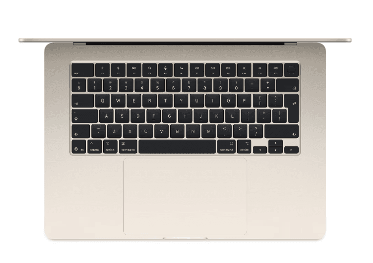 MacBook Air 15.3" Retina/Apple M4 (CPU 10-core, GPU 10-core, Neural Engine16-core)/16GB/256GB - Starlight - INT KB (2025)