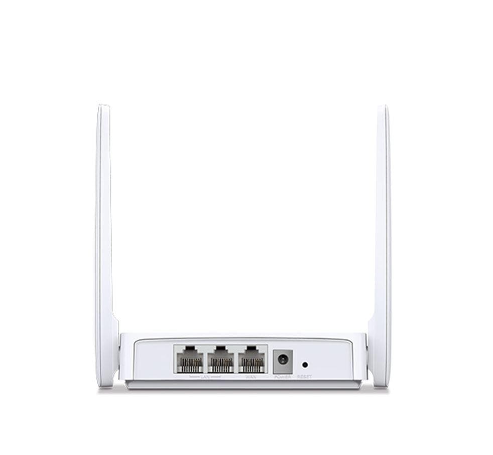 Router Wireless Mercusys N 300 Mbps, MW301R; Standarde Wireless: IEEE 802.11n, IEEE 802.11g, IEEE 802.11b, Frecventa: 2.4 - 2.4835GHz, Rata semnal: 11n: Up to 300Mbp, 11g: Up to 54Mbps, 11b: Up to 11Mbps, Interfata: 2 10/100Mbps LAN, 1 10/100Mbps WAN, Antene: 2x 5dBi.