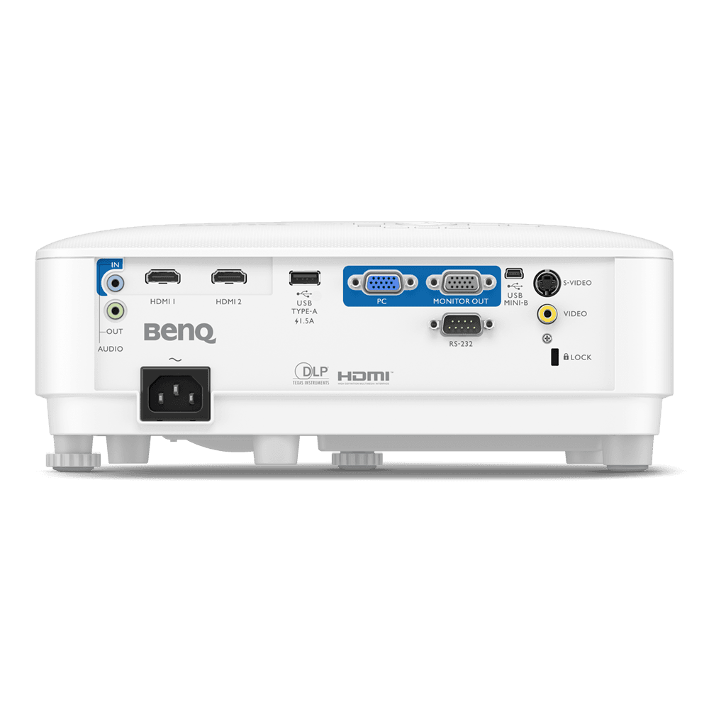Proiector BenQ MW560, DLP, WXGA 1280*800, up to WUXGA 1920*1200, 4000 lumeni, 20.000, 16:9 nativ, lampa 6.000 ore/ 15.000 ore lamp save, zoom 1.1x, dimensiune maxima imagine 150", boxa 10W, Security Bar, Kensington lock, 2* HDMI, USB Type-A, RS232, USB Mini-B, S- video in, composite video in