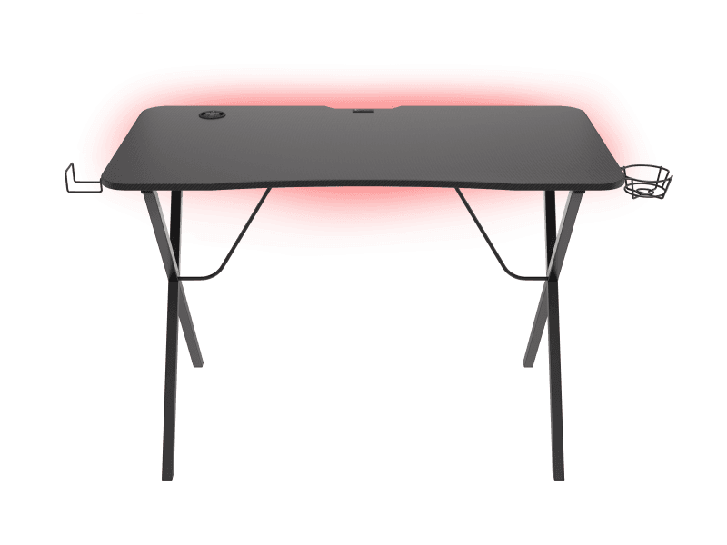 Birou gaming Genesis Holm 200, material MDF, greutate maxima suportata 55kg, 3 x porturi USB 3.0, iluminare RGB, management cabluri, ,negru