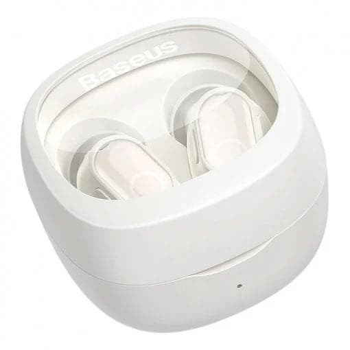 Casti Baseus Bowie WM02 TWS,  wireless, bluetooth 5.3, microfon pe casca, crem